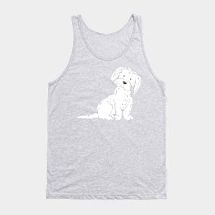 Maltese Dog Illustration Tank Top